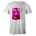 White Crew Neck MONA LISA T-shirt to Match Ambush x Nike Dunk High Lethal Pink