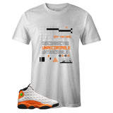 White Crew Neck OFF THE GRID T-shirt to Match Air Jordan Retro 13 Starfish