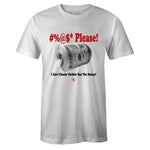 White Crew Neck PLEASE T-shirt to Match Air Jordan Retro 4 Fire Red