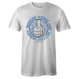 White Crew Neck ROCKIN' KICKS T-shirt to Match Air Jordan Retro 1 University Blue