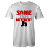 White Crew Neck SAME ISH DIFFERENT J's T-shirt to Match Air Jordan Retro 5 Fire Red