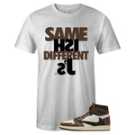 White Crew Neck SAME ISH DIFFERENT J's T-shirt To Match Air Jordan Retro 1 Travis Scott