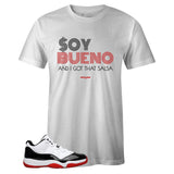 White Crew Neck SOY BUENO T-shirt to Match Concord Bred 11