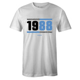 White Crew Neck 1988 T-shirt To Match Air Jordan Retro 3 UNC