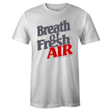 White Crew Neck BREATH OF FRESH AIR T-shirt To Match Air Jordan Retro 12 White Dark Grey