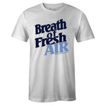 White Crew Neck FRESH AIR T-shirt To Match Air Jordan Retro 1 OG Obsidian UNC