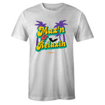 White Crew Neck MAX'N AND RELAXIN Sneaker T-shirt To Match Air Max 1 Windbreaker