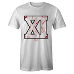 White Crew Neck XI T-shirt to Match Bred 11