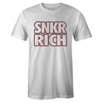 White Crew Neck SNKR RICH T-shirt To Match Air Jordan Retro 12 White Dark Grey