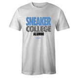 White Crew Neck SNEAKER COLLEGE ALUMNI T-shirt To Match Air Jordan Retro 3 UNC